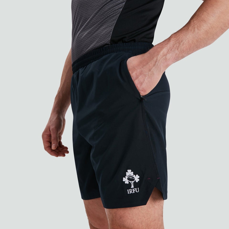 Mens Ireland 8 Inch Woven Gym Shorts Black