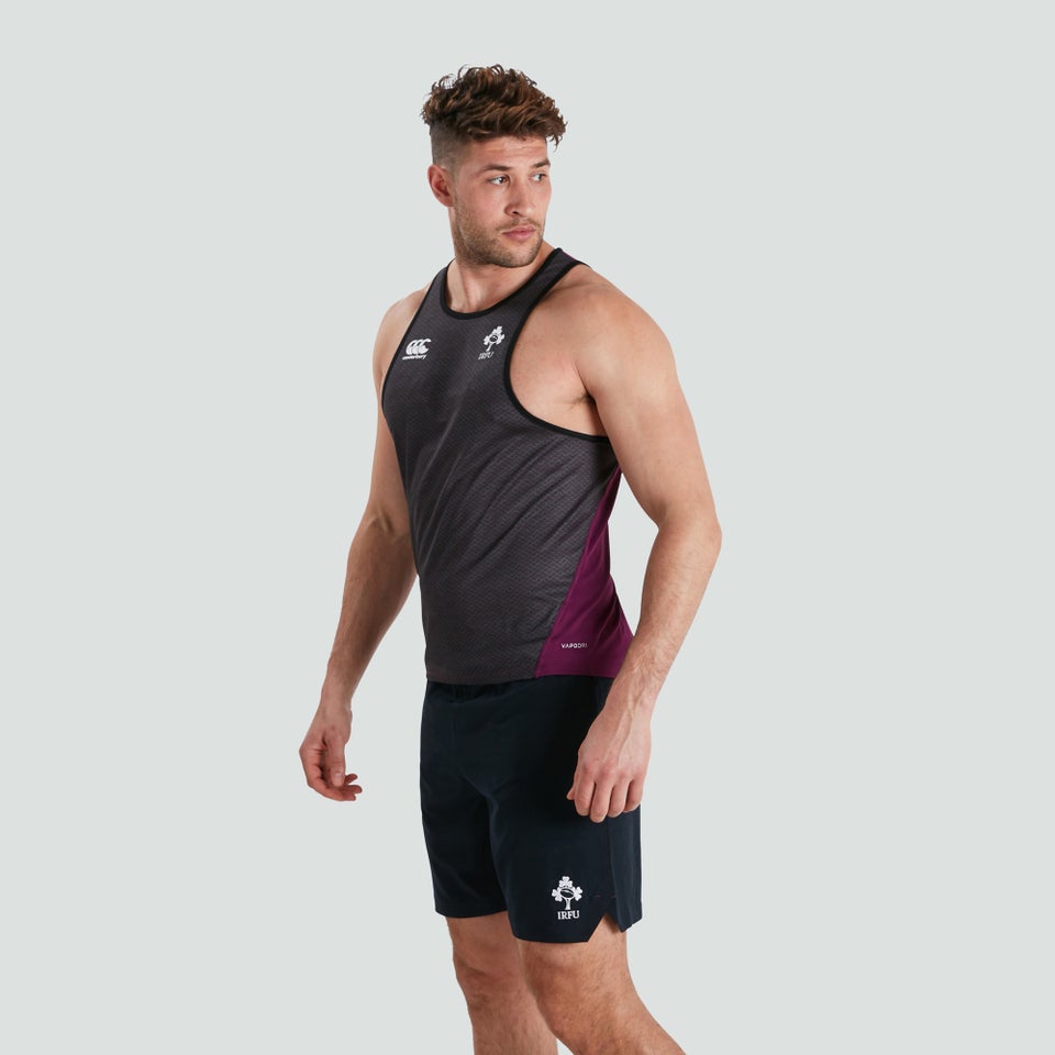 Mens Ireland Poly Singlet Black