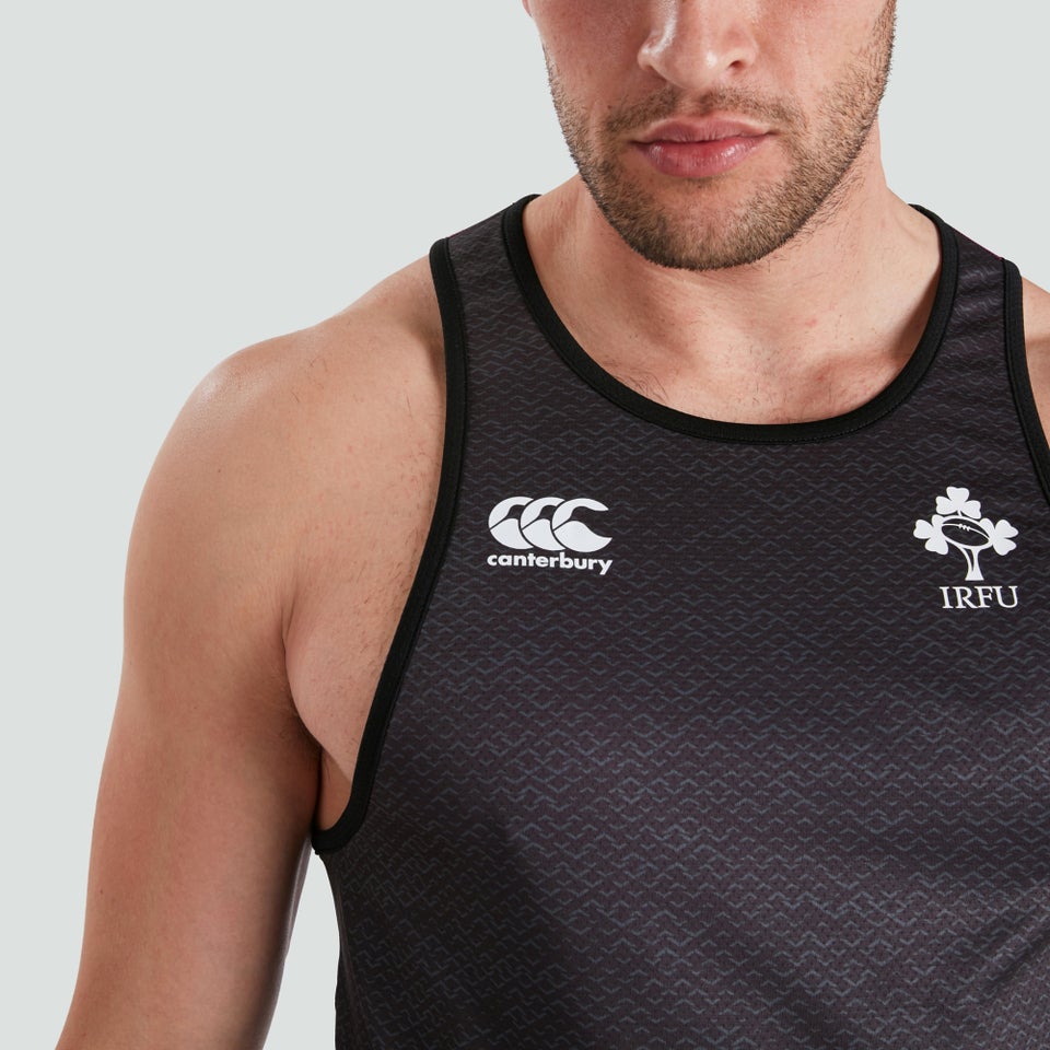 Mens Ireland Poly Singlet Black