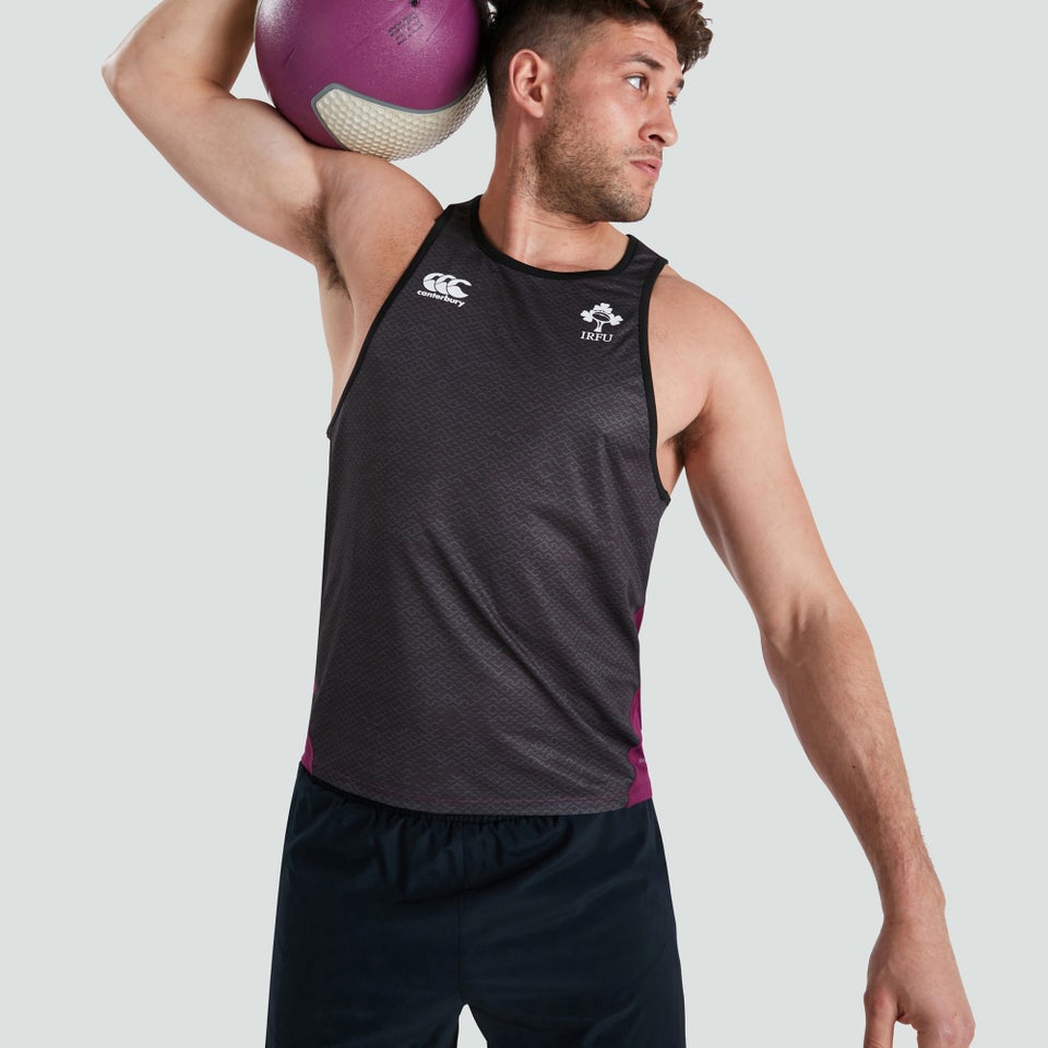 Mens Ireland Poly Singlet Black