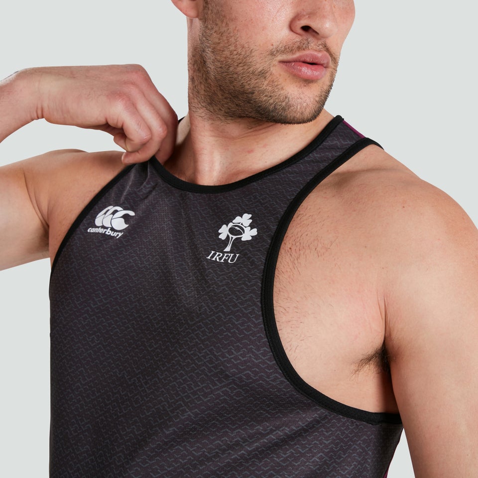 Mens Ireland Poly Singlet Black