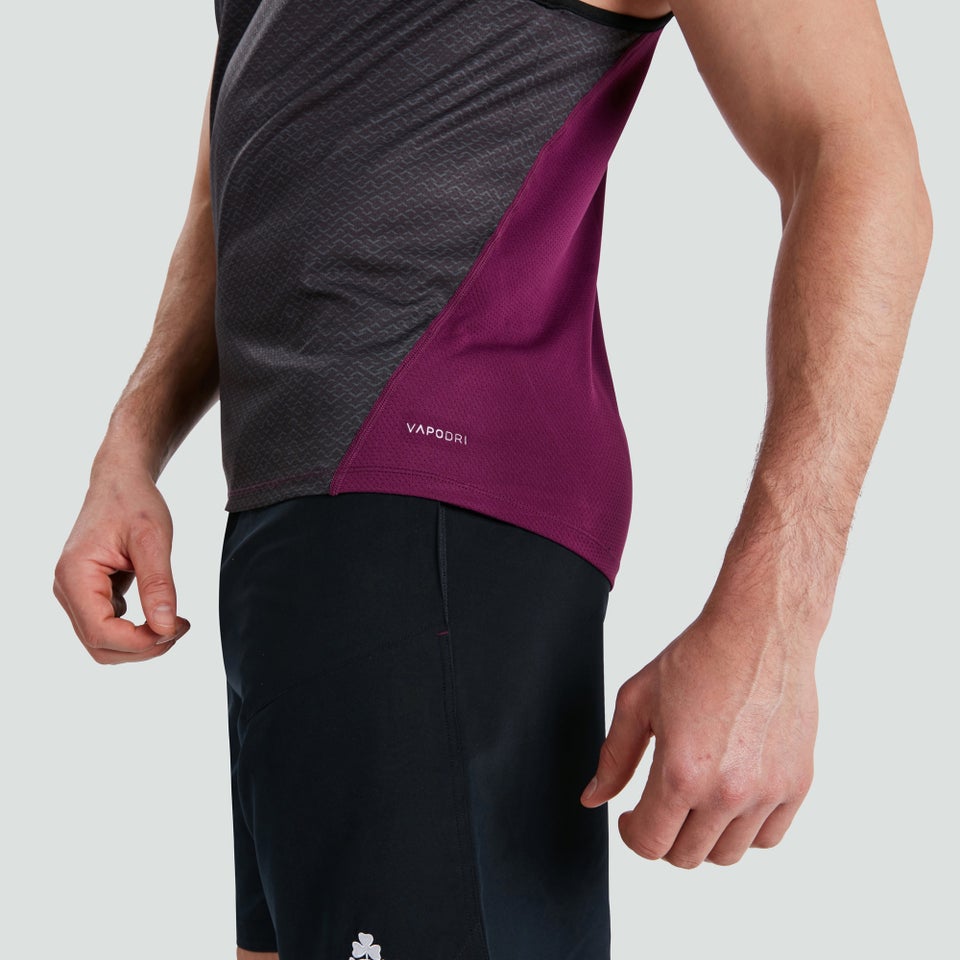 Mens Ireland Poly Singlet Black