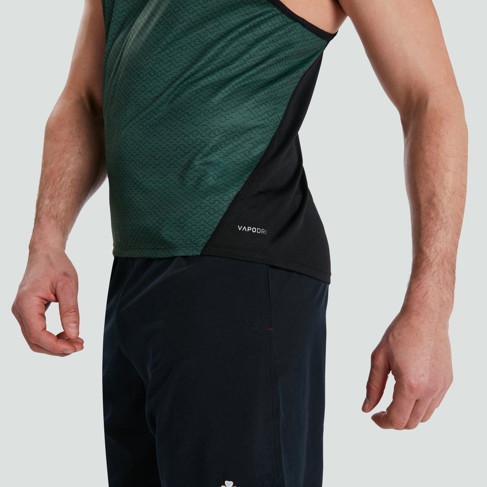 Mens Ireland Poly Singlet Green