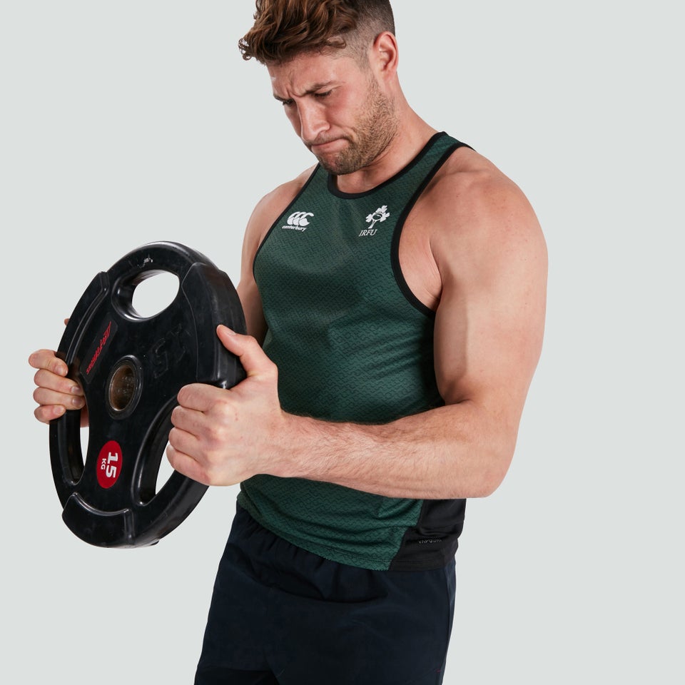Mens Ireland Poly Singlet Green