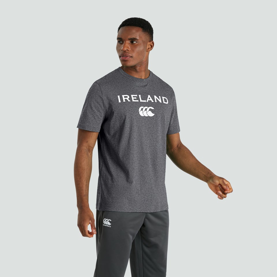 Mens Ireland Cotton Logo Tee Grey