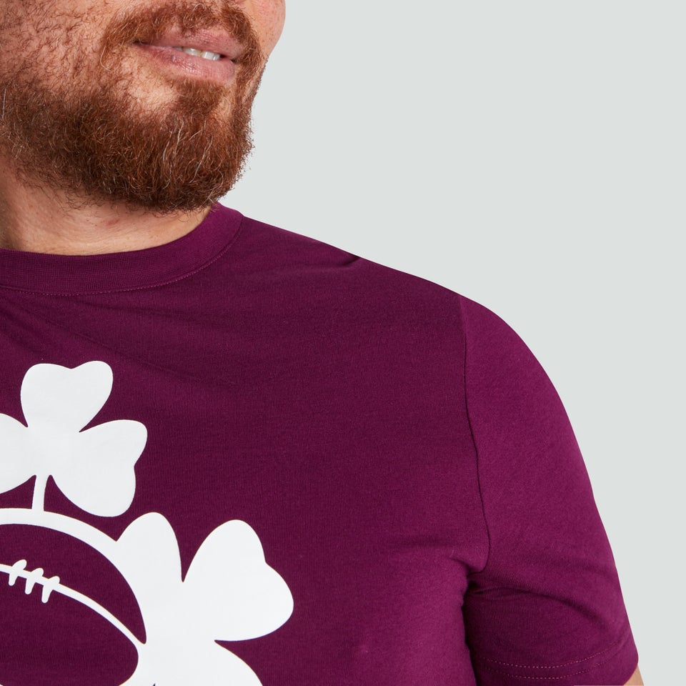 Mens Ireland Crest Logo Tee Purple