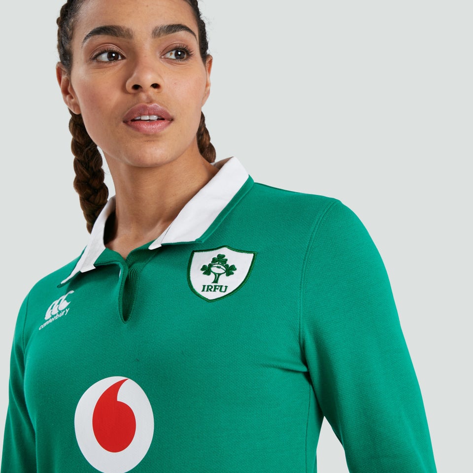 Womens Ireland Vapodri Home Long Sleeved Classic Jersey Green