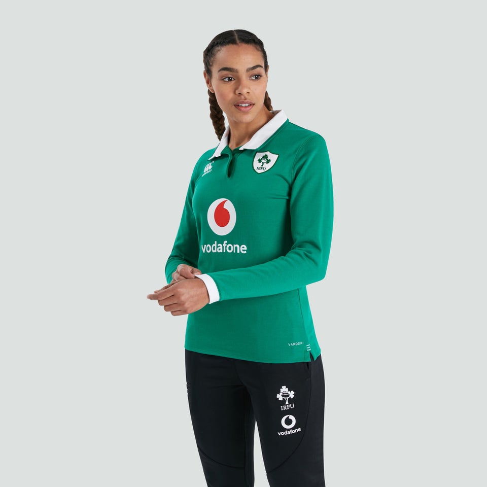 Womens Ireland Vapodri Home Long Sleeved Classic Jersey Green