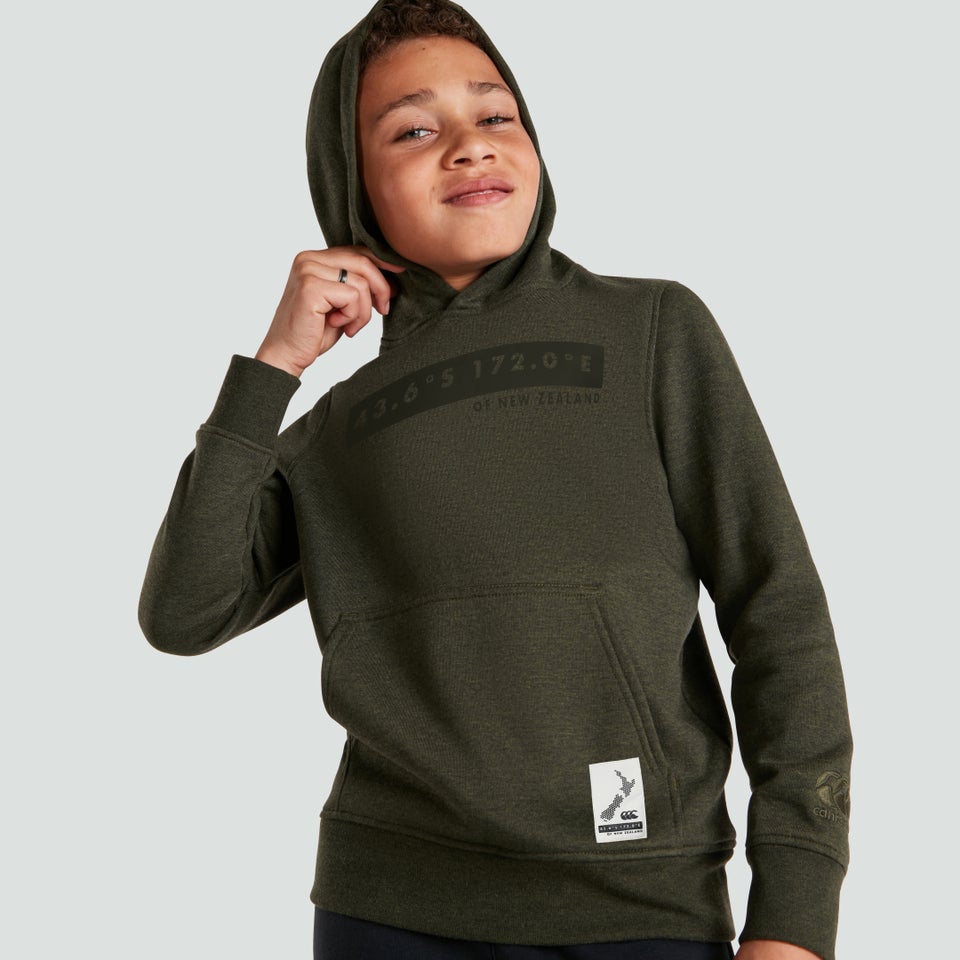 Junior Unisex Overhead Fleece Hoody Green