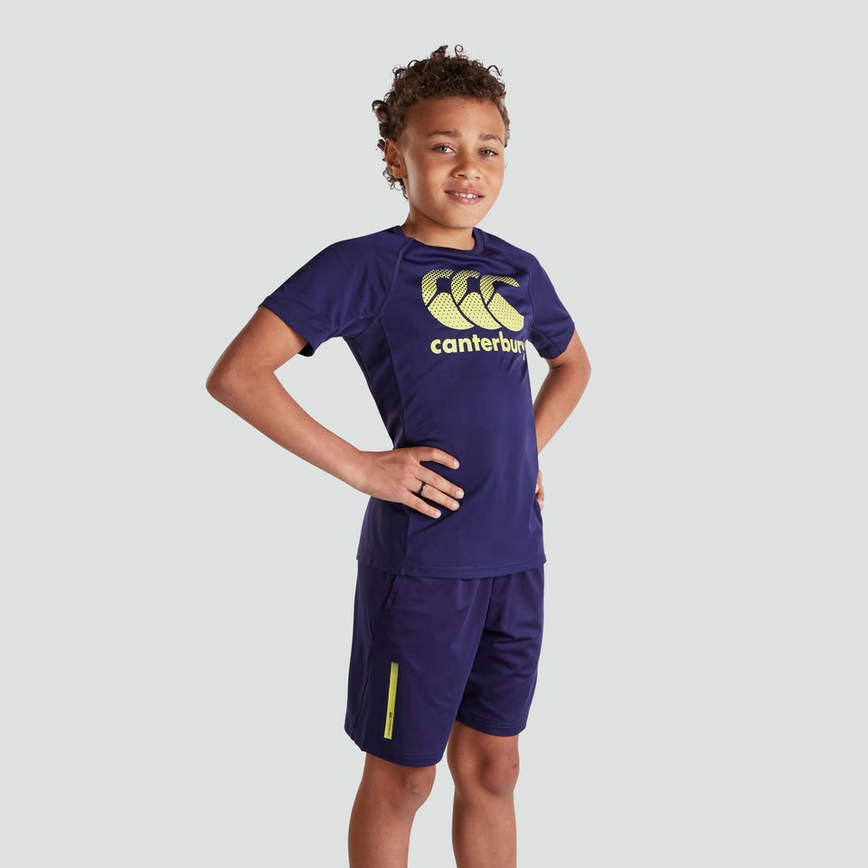 Junior Unisex Vapodri Superlight Training Logo Tee Purple