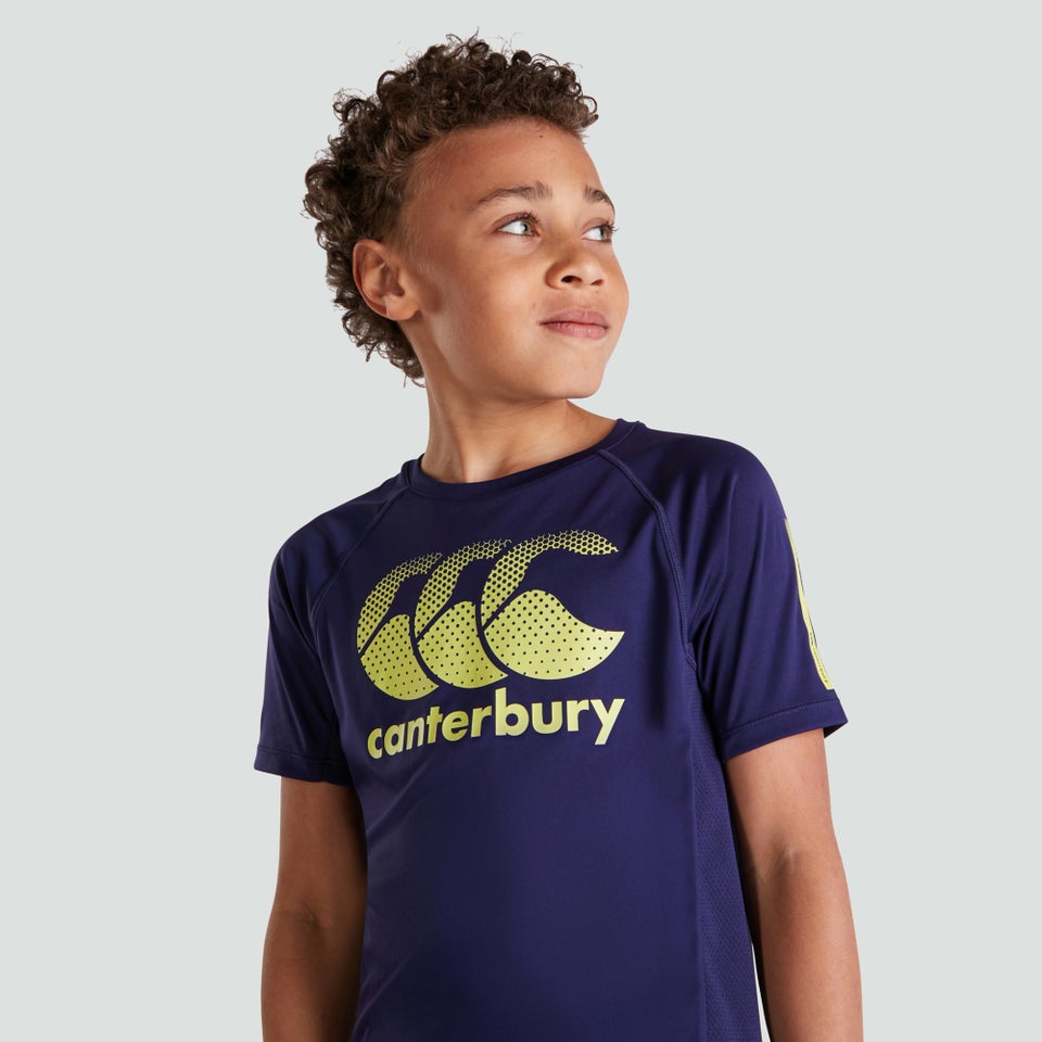 Junior Unisex Vapodri Superlight Training Logo Tee Purple