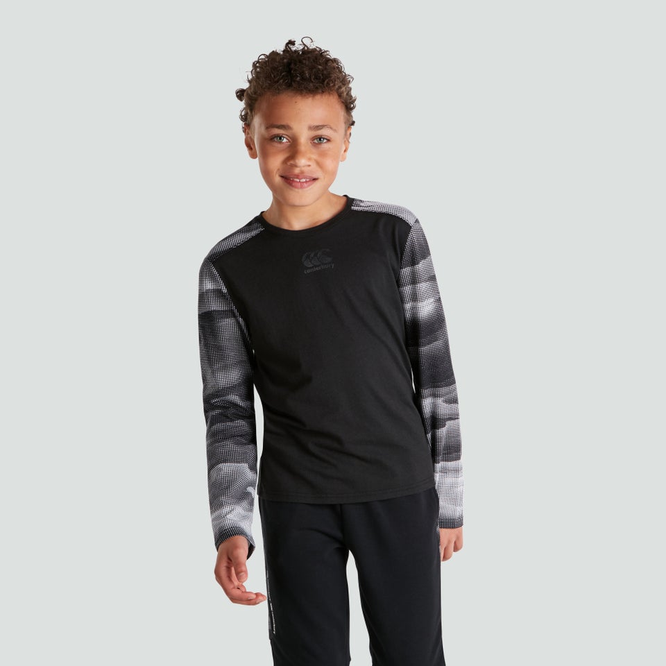 Junior Unisex Vapodri Long Sleeved Training Tee Black