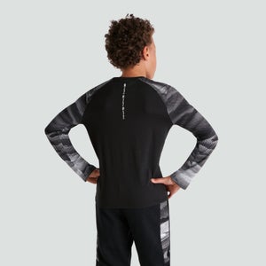 Junior Unisex Vapodri Long Sleeved Training Tee Black