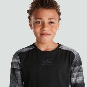 Junior Unisex Vapodri Long Sleeved Training Tee Black