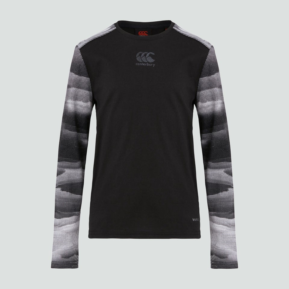 Junior Unisex Vapodri Long Sleeved Training Tee Black