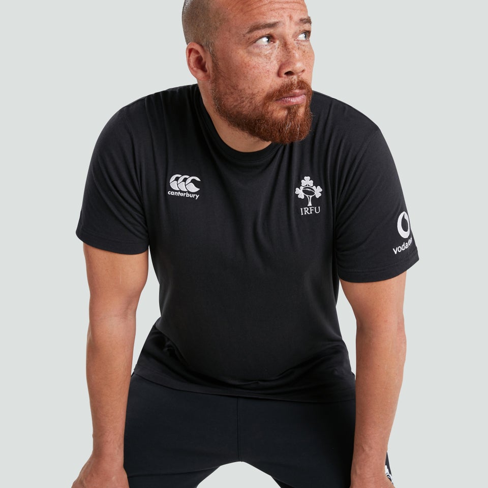 Mens Ireland Cotton Supporters Tee Black