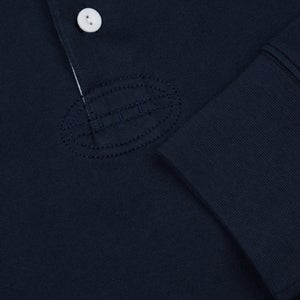 Mens Long Sleeved Retro Jersey Navy