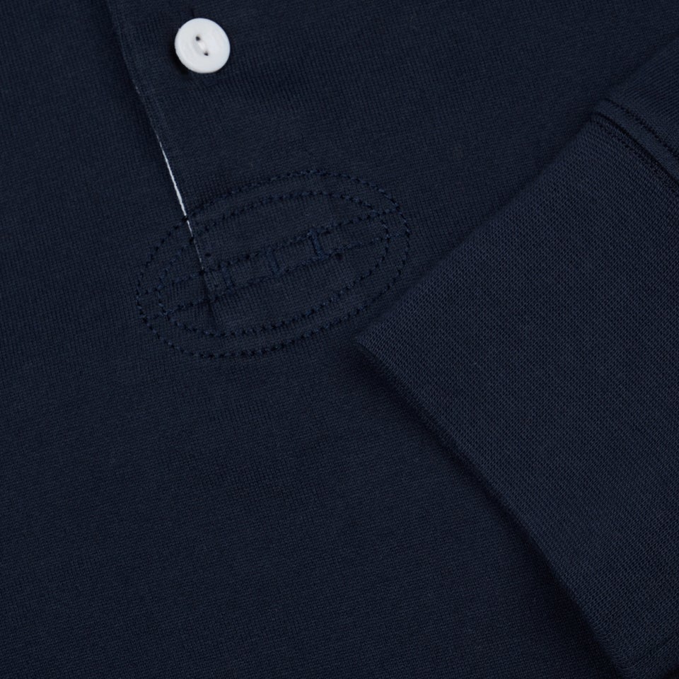 Mens Long Sleeved Retro Jersey Navy