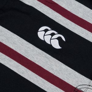 MENS LONG SLEEVED RETRO STRIPED JERSEY BLACK - XS