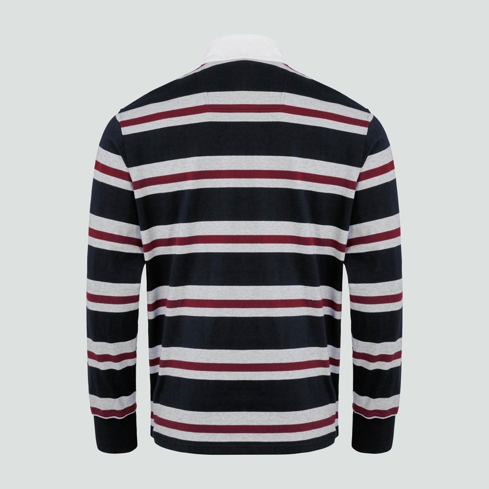 Mens Long Sleeved Retro Striped Jersey Black