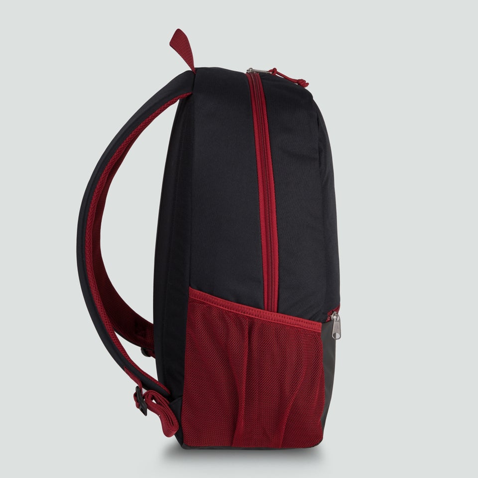 Medium Backpack Black & Red Dahlia