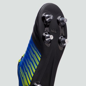 JUNIOR UNISEX STAMPEDE 3.0 PLUS SOFT GROUND BOOT BLUE/GREEN - 13