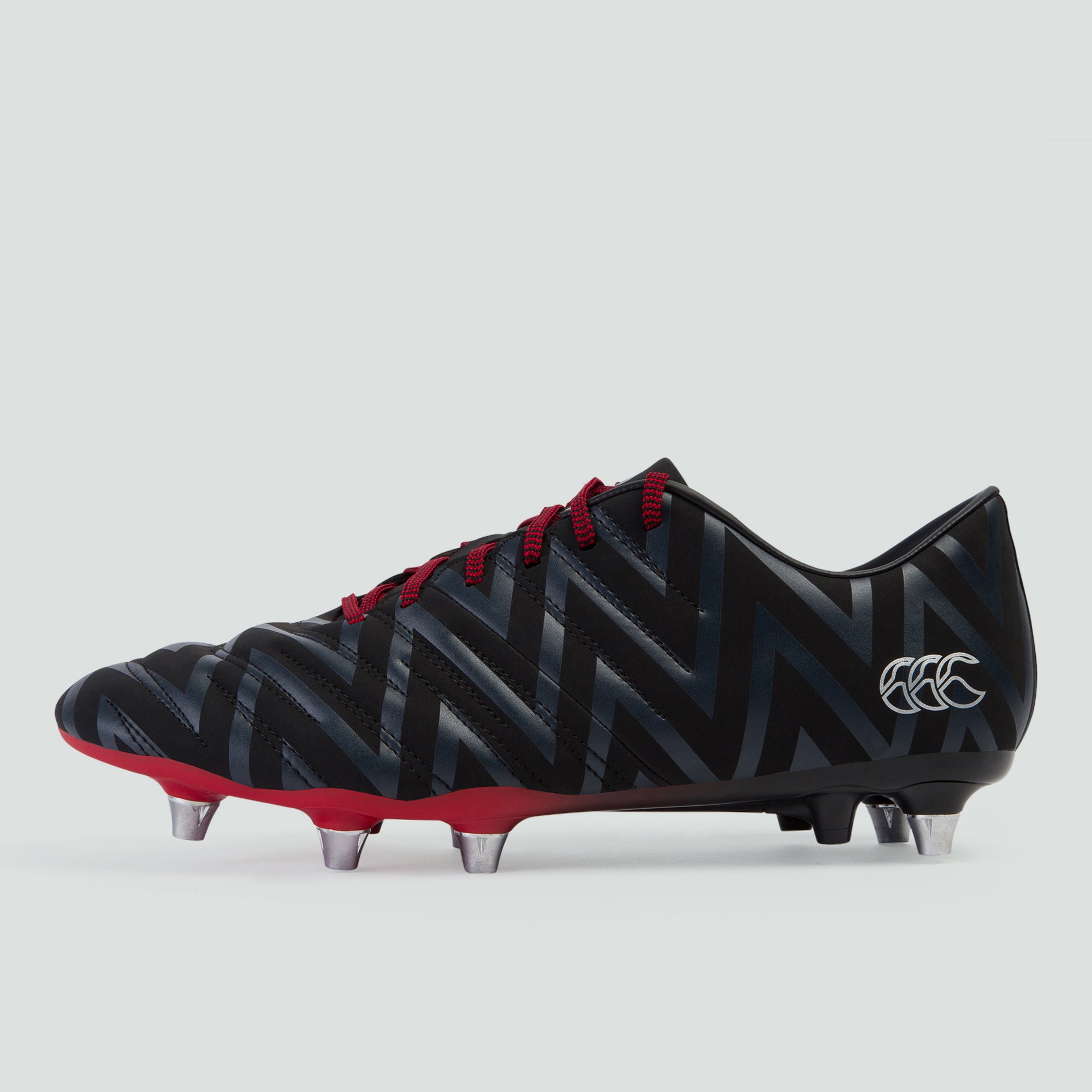 Adult Phoenix 2.0 Soft Ground Boot Black/Flag Red | Canterbury