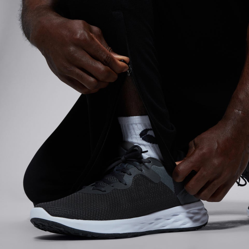 MENS TAPERED POLYKNIT PANT BLACK