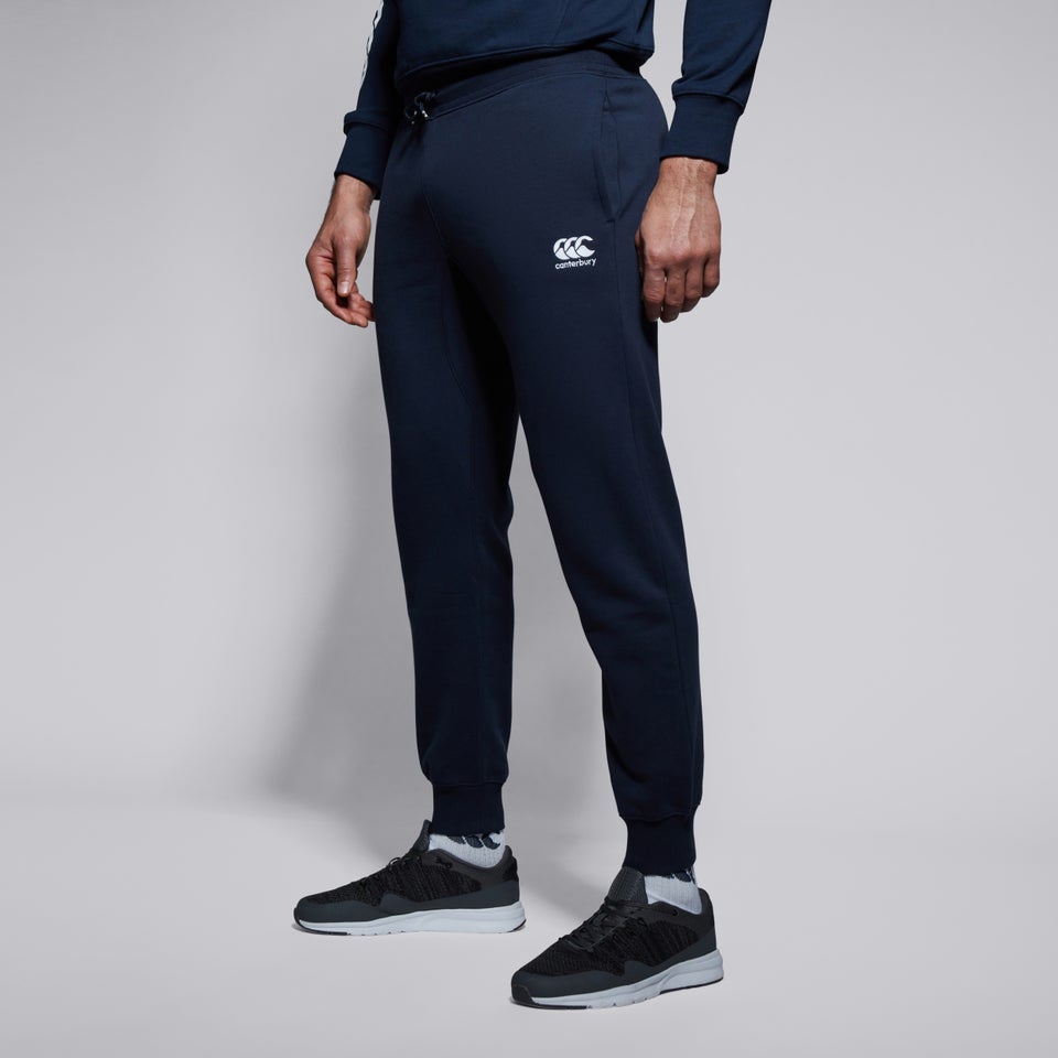 Mens Tapered Fleece Cuffpant Navy