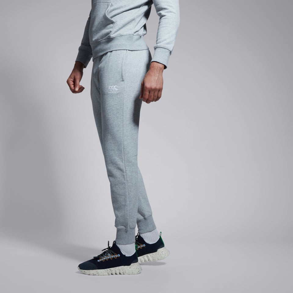 Mens Tapered Fleece Cuffpant Grey