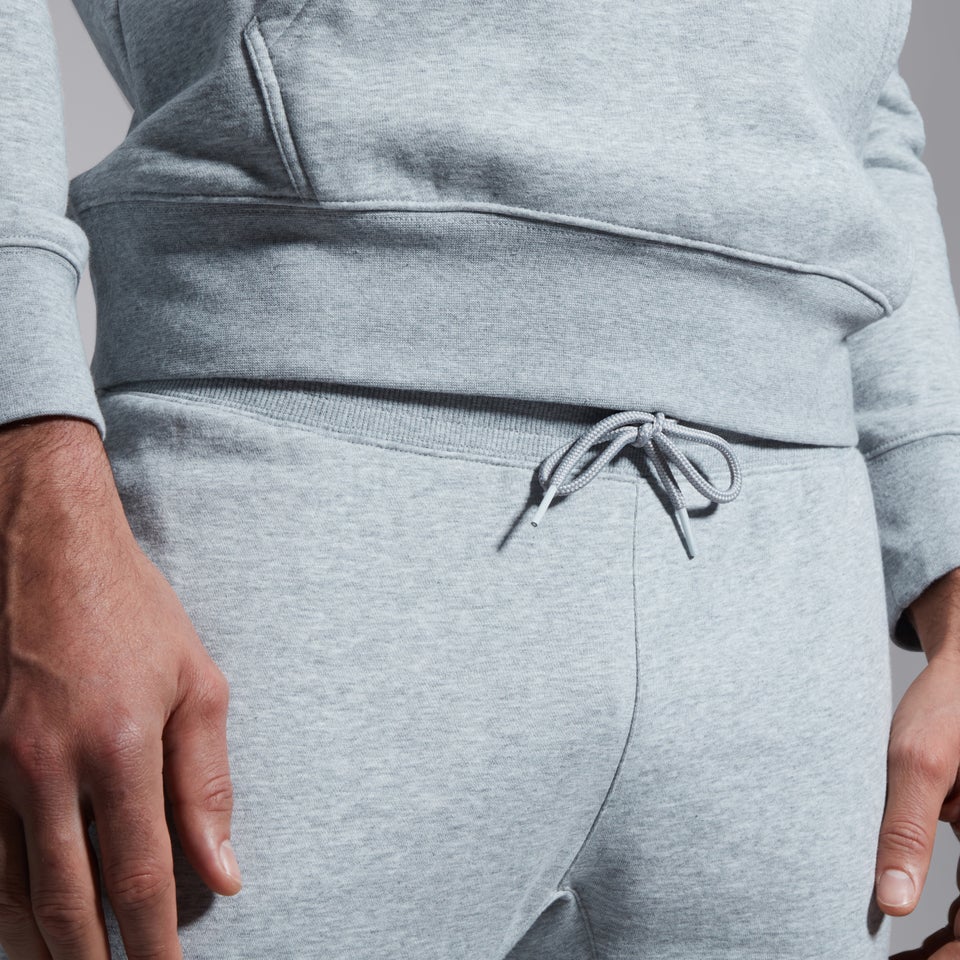 Mens Tapered Fleece Cuffpant Grey