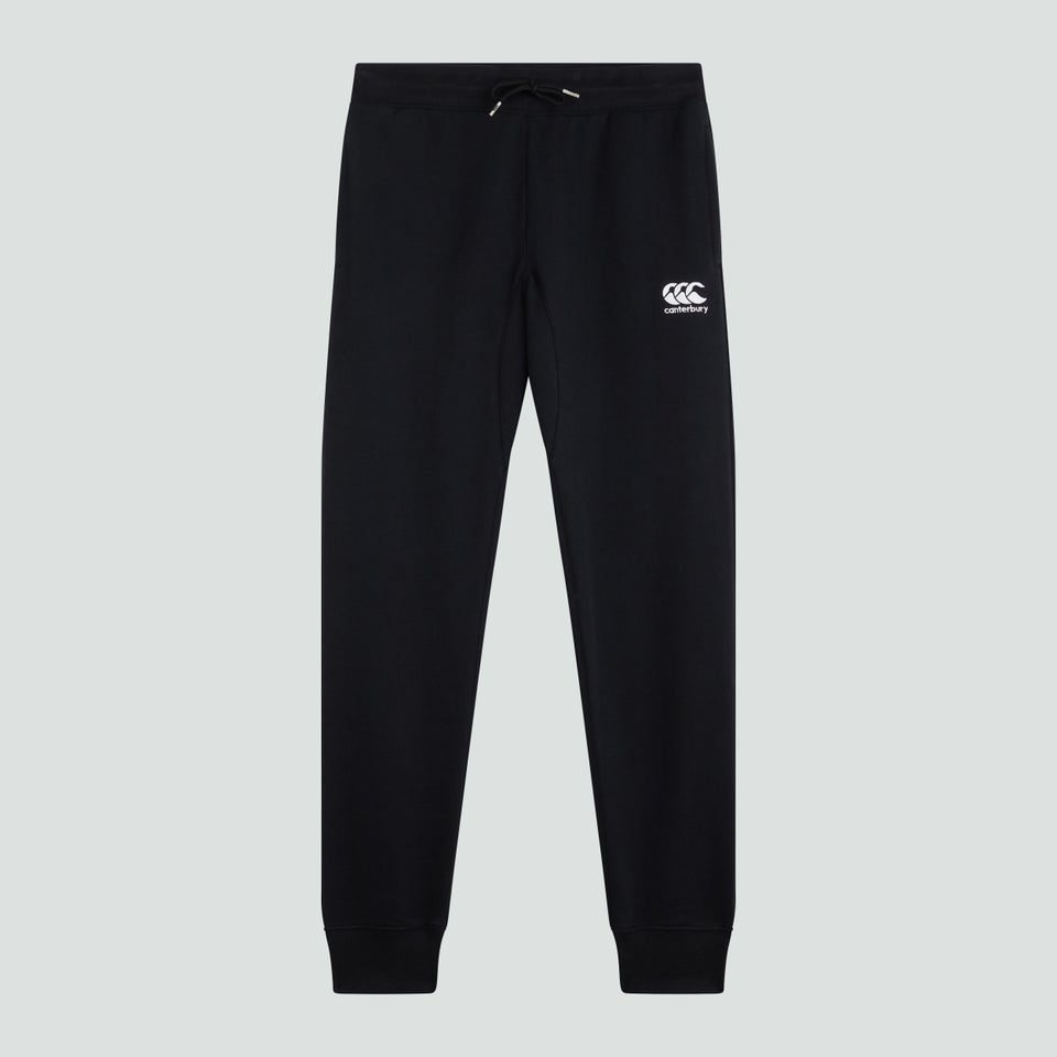 Mens Tapered Fleece Cuffpant Black