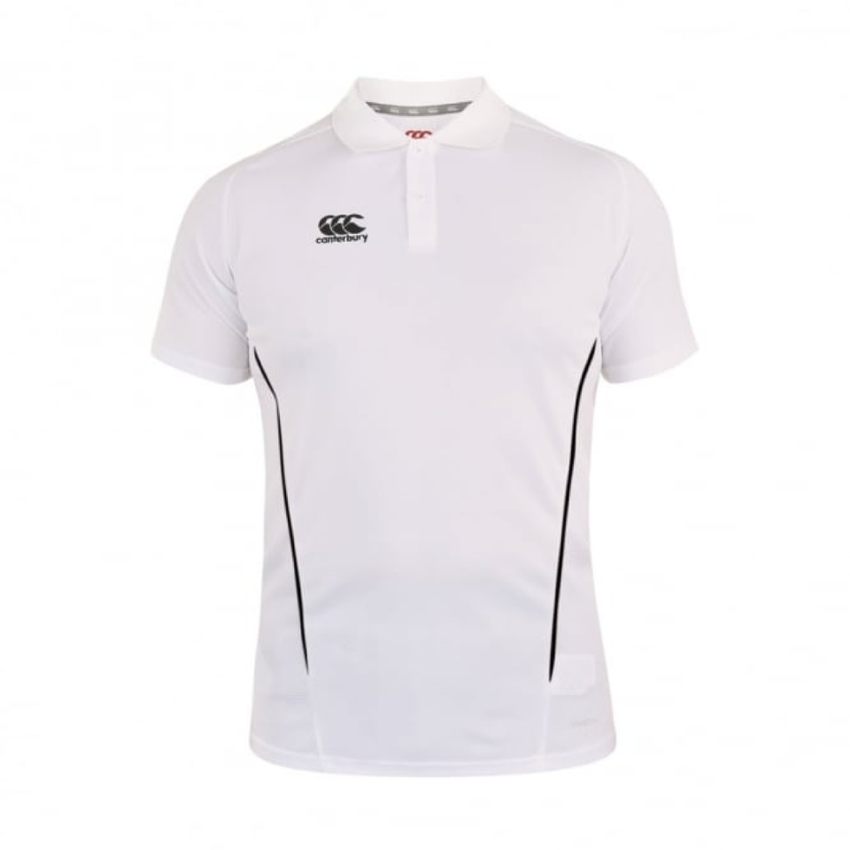 CANTERBURY TEAM DRY POLO SENIOR WHITE/BLACK