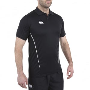 CANTERBURY TEAM DRY POLO SENIOR BLACK/WHITE