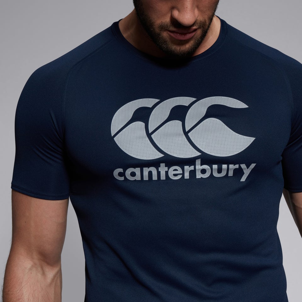 CANTERBURY CORE VAPODRI LARGE LOGO T NAVY