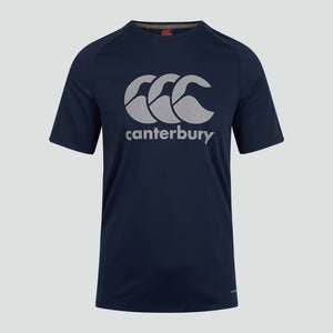 CANTERBURY CORE VAPODRI LARGE LOGO T NAVY
