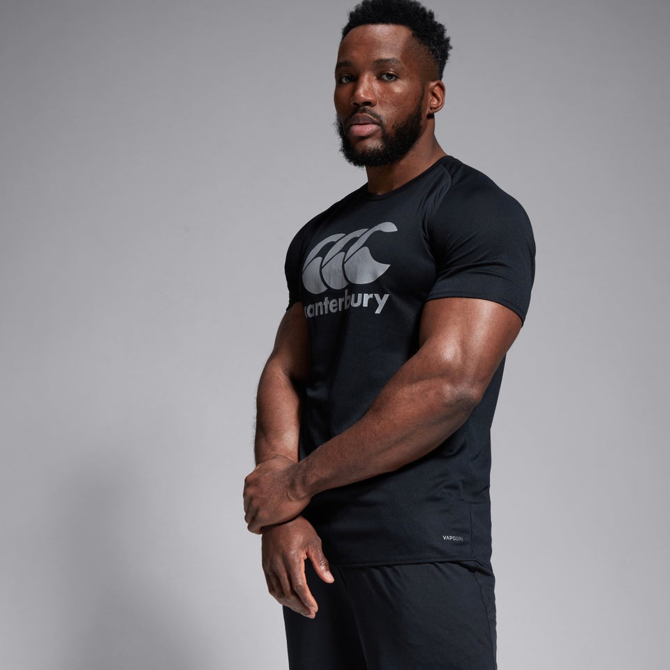 Mens Core Vapodri Large Logo Tee Black