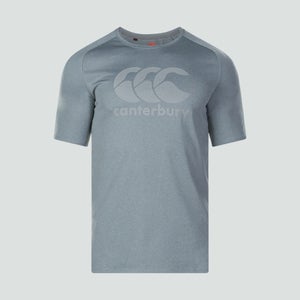 Mens Core Vapodri Large Logo Tee Grey