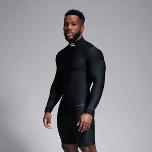 MENS THERMOREG TURTLE LONG SLEEVED TOP BLACK - XS