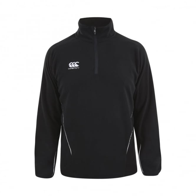 Mens Team 1/4 Zip Micro Fleece Black | Canterbury