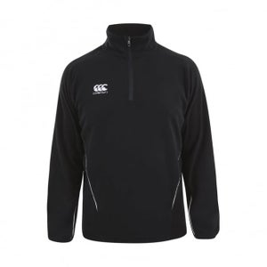 Mens Team 1/4 Zip Micro Fleece Black