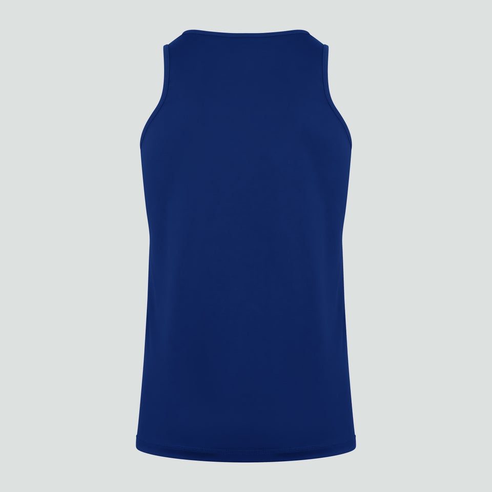 Mens Core Vapodri Poly Singlet Blue