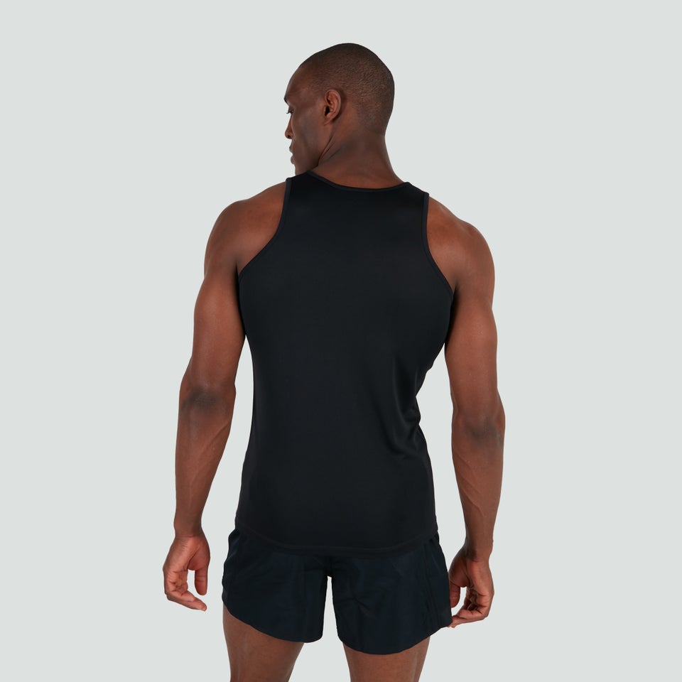 Mens Core Vapodri Poly Singlet Black