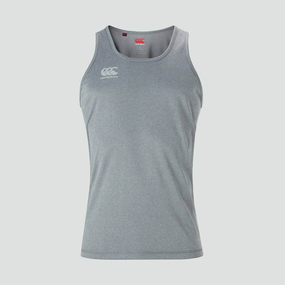 Mens Core Vapodri Poly Singlet Grey