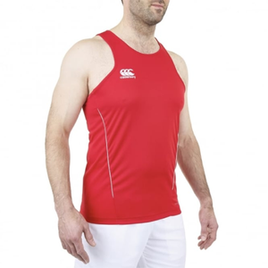 MENS TEAM DRY SINGLET RED - XS