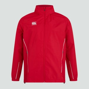 CANTERBURY TEAM FULL ZIP RAIN JACKET FLAG RED/WHITE - XS