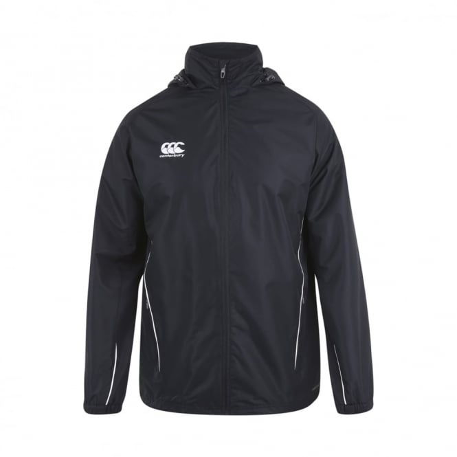 Mens Team Full-Zip Rain Jacket Black