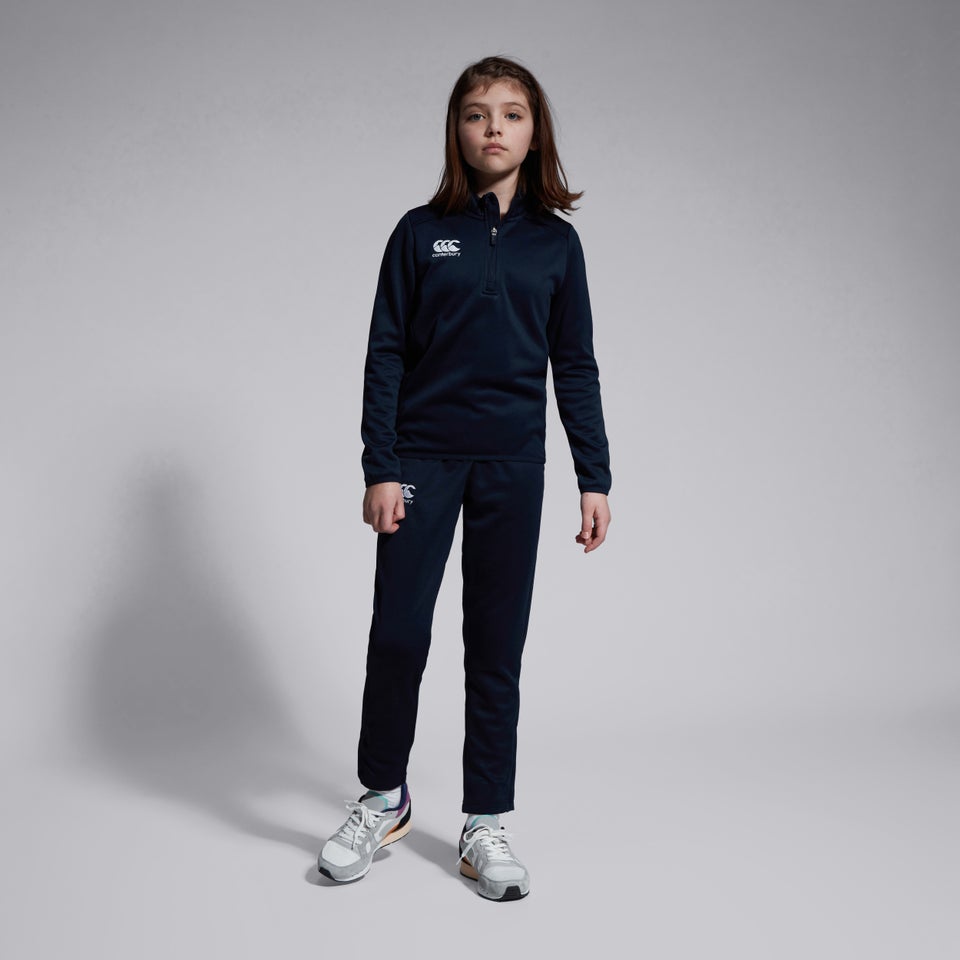 Junior Unisex Stretch Tapered Poly Knit Pants Navy