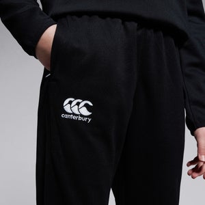 Junior Unisex Stretch Tapered Polyknit Pants Black