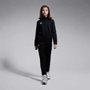 Junior Unisex Stretch Tapered Polyknit Pants Black